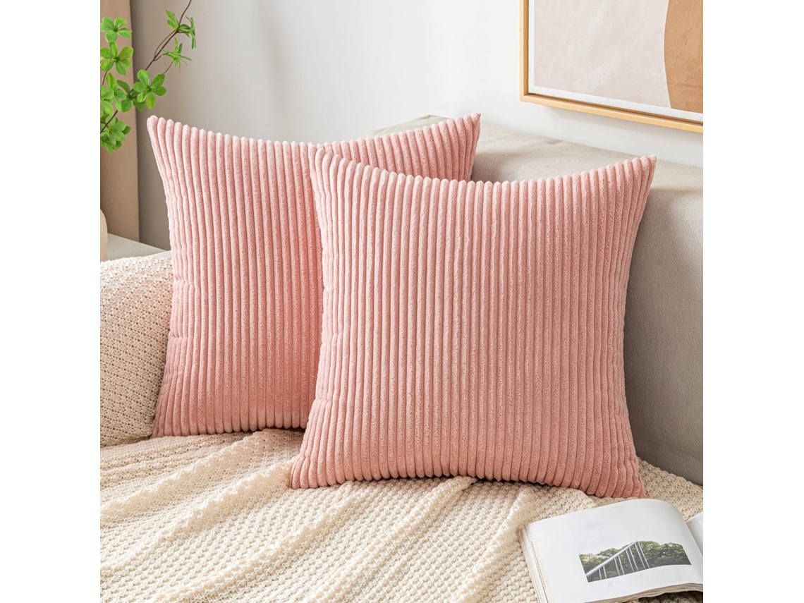 Capa de Almofada Decorativa de Cordeiro, 40x40cm Rosa ZYBLSSBB