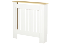 Cobertura Radiador Mdf E Melamina De Madeira Cor Branco 78x19x83 Cm Homcom