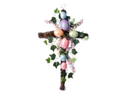 Laxiscreed Decoração De Páscoa Com Ovos Coloridos, Guirlanda De Vime E Pelicano Para Festas E Artesanatos