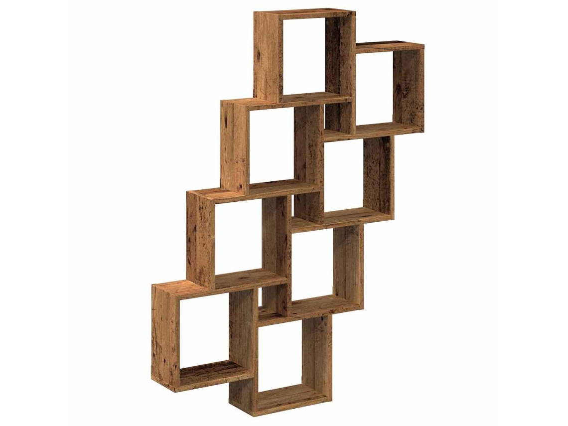 Wall Cube Shelf, Wall Cube Shelves Vidaxl Marrom Madeira Processada (n/a)