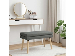 Vidaxl Banco De Camadas Duplas Cinzento-escuro 80 X 40 X 47 Cm Tecido