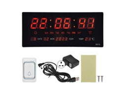 Rebe-reloj Digital De Parede Led Com Tela Clara, Precisão, Silencioso, Plugue 100-240v, Para Academia E Salas De Reuniões, Plug Uk