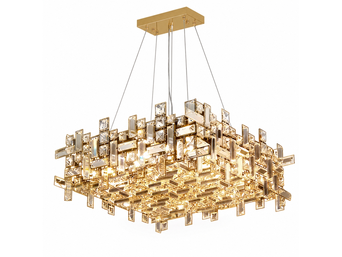 Candeeiro de Teto de Cristal PIBAOGU Asled 777 (âmbar)