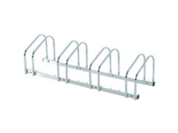 Suporte para 4 bicicletas em aço, 110x33x27cm prata