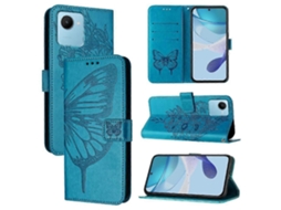 Capa Para Realme Narzo 50i Prime Premium Em Couro Pu Com Design De Borboleta Em Relevo E Fecho Magnético Compatível Com Realme Narzo 50i Prim