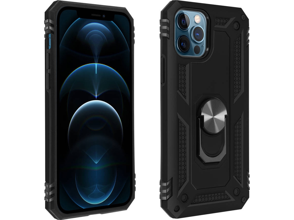Capa iPhone 12, 12 Pro AVIZAR Anel Preto