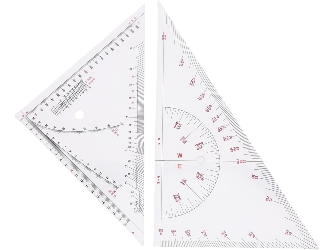 Régua Triangular Para Desenho Gráfico, Conjunto De Régua Triangular