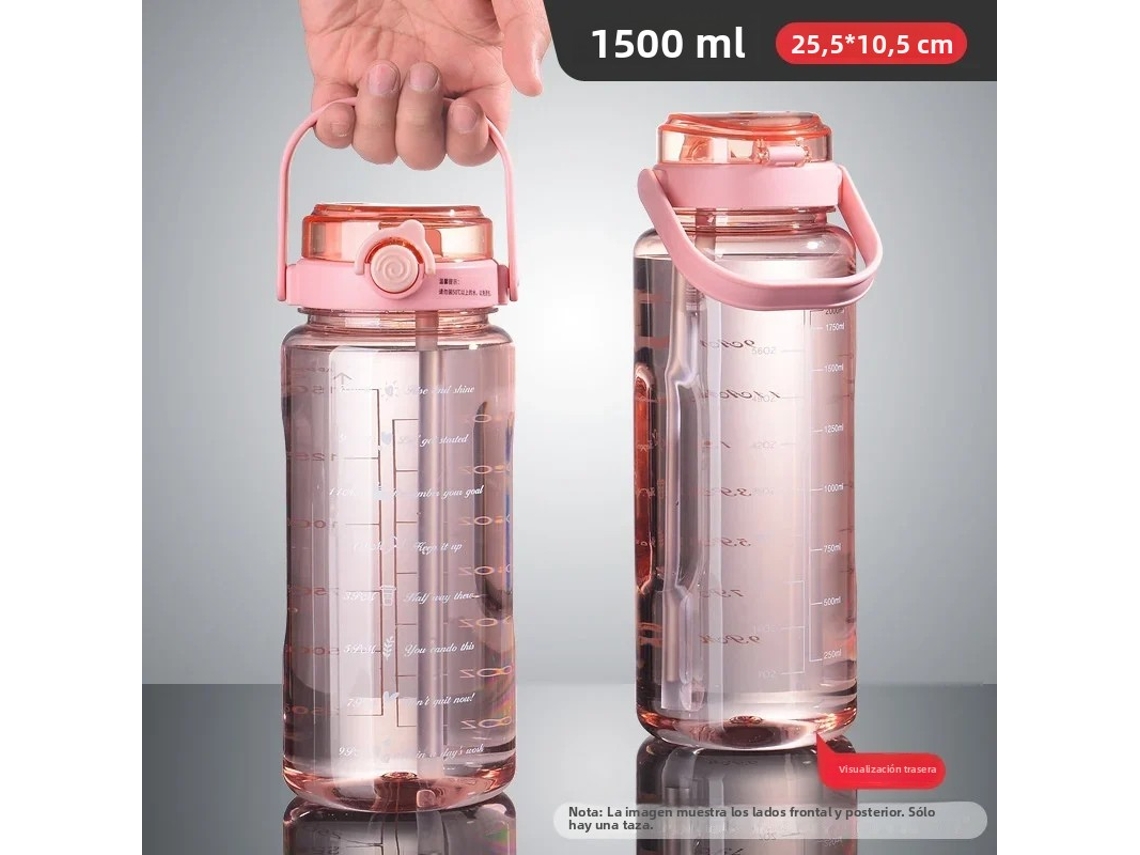 (verde) Garrafa De Água Esportiva De 1,5l, Livre De Bpa, À Prova De Vazamentos, Feita De Plástico.