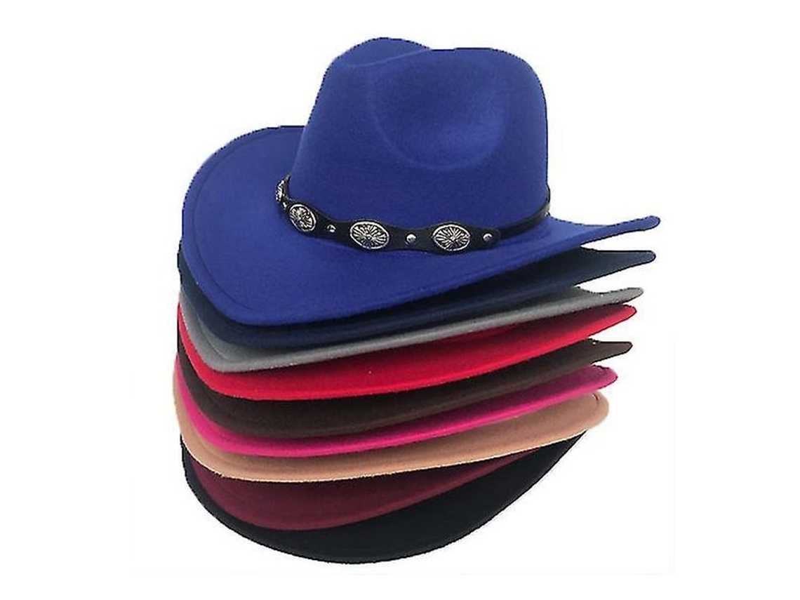 Fasst Chapéu Vaquero de Sol com Decoração de Metal S/MARCA
