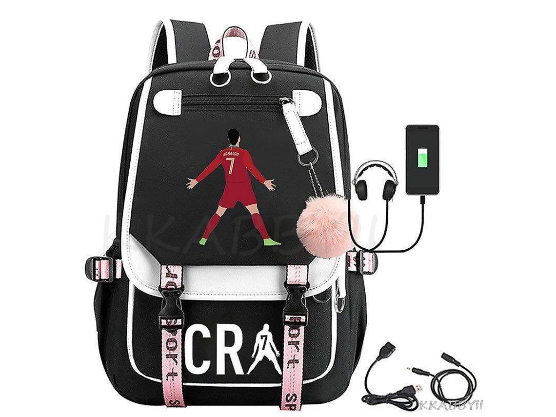 Mochila Cr7 Para Estudantes, Mochilas Escolares Para Meninas E Meninos, Mochilas Para Adolescentes, Mochilas Com Carregamento Usb.