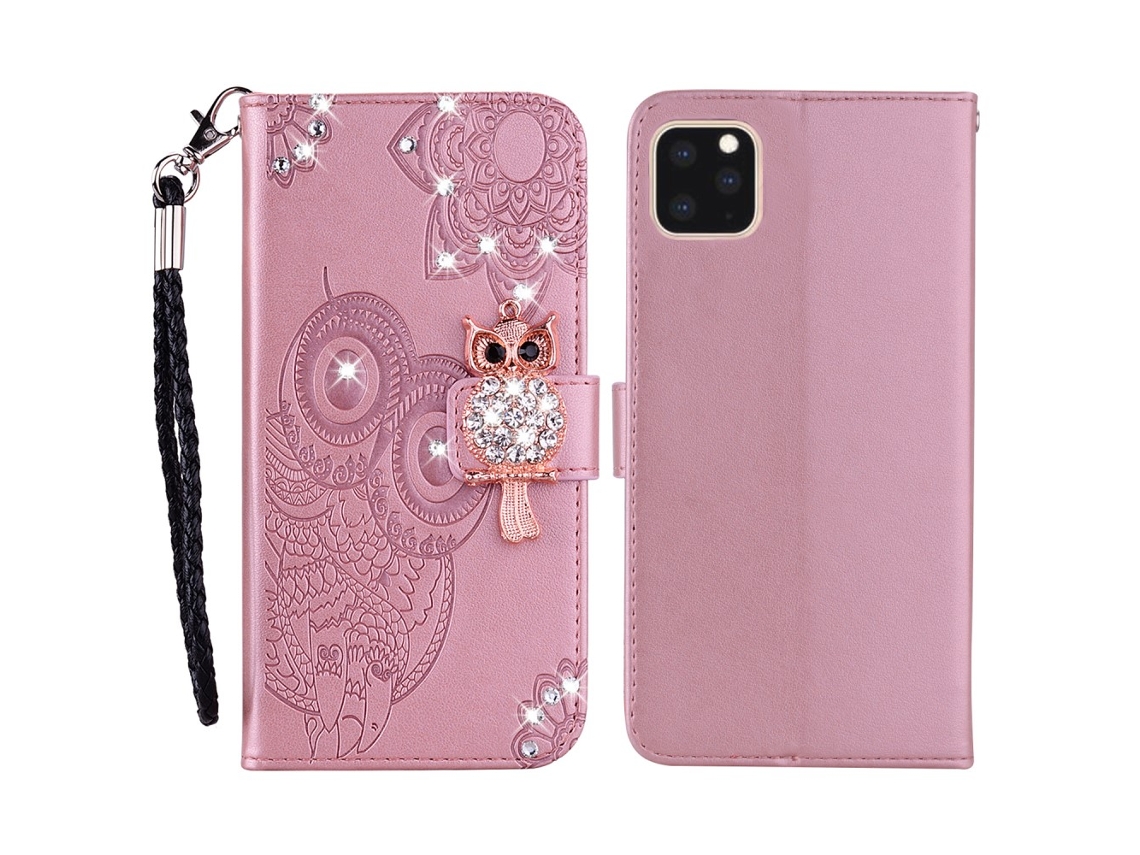 Capa Inch Para Iphone 13 Pro Pele Sintética Rosa