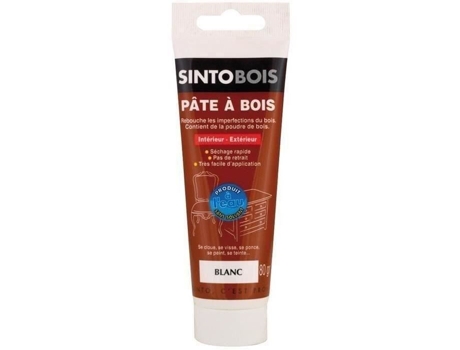 Pasta De Madeira À Base De Água Sintobois Branca 80g Secagem Rápida Uso Interno E Externo