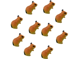 Inoomp 10 Miniaturas de Hamster em Resina para Jardim e Bonsai com Acabamento Fino e Detalhes Delicados, uma Decoração CHABERLU