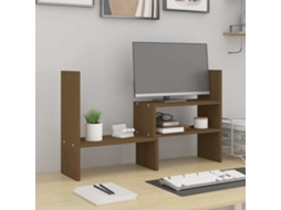 Vidaxl Suporte Para Monitor (39-72)x17x43 Cm Pinho Maciço Castanho-mel