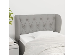Vidaxl Cabeceira De Cama C/ Abas Tecido 83x23x78/88 Cm Cinzento-claro