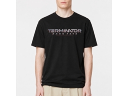 Rockinstone Terminator Dark Fate Dark Fate Chrome Logo Black Adult T-shirt Size:s