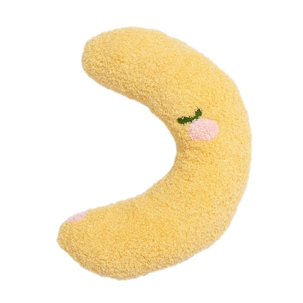 Almofada De Pelúcia Formato U Para Gatos, Almofada De Pelúcia, Cachorrinhos E Coelhos, Cores Amarelo E Laranja