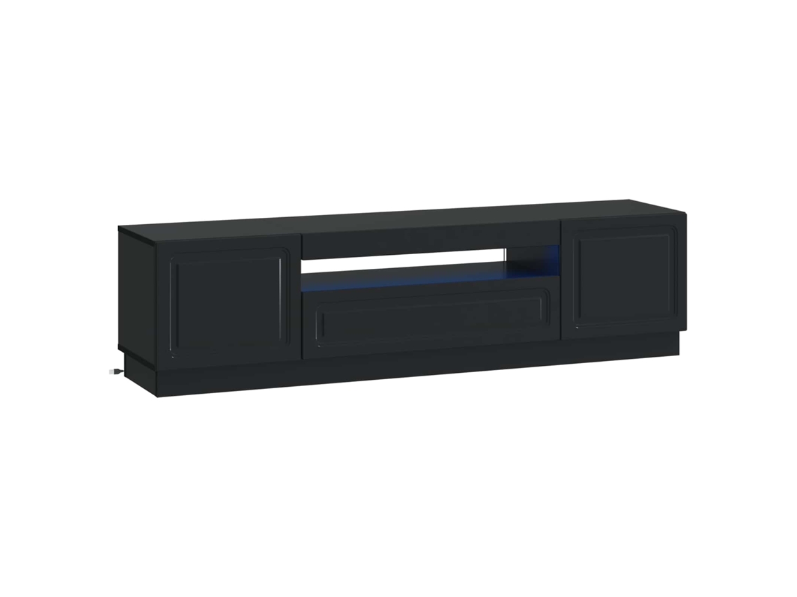 Vidaxl Gabinete De Tv Led Preto Derivados De Madeira