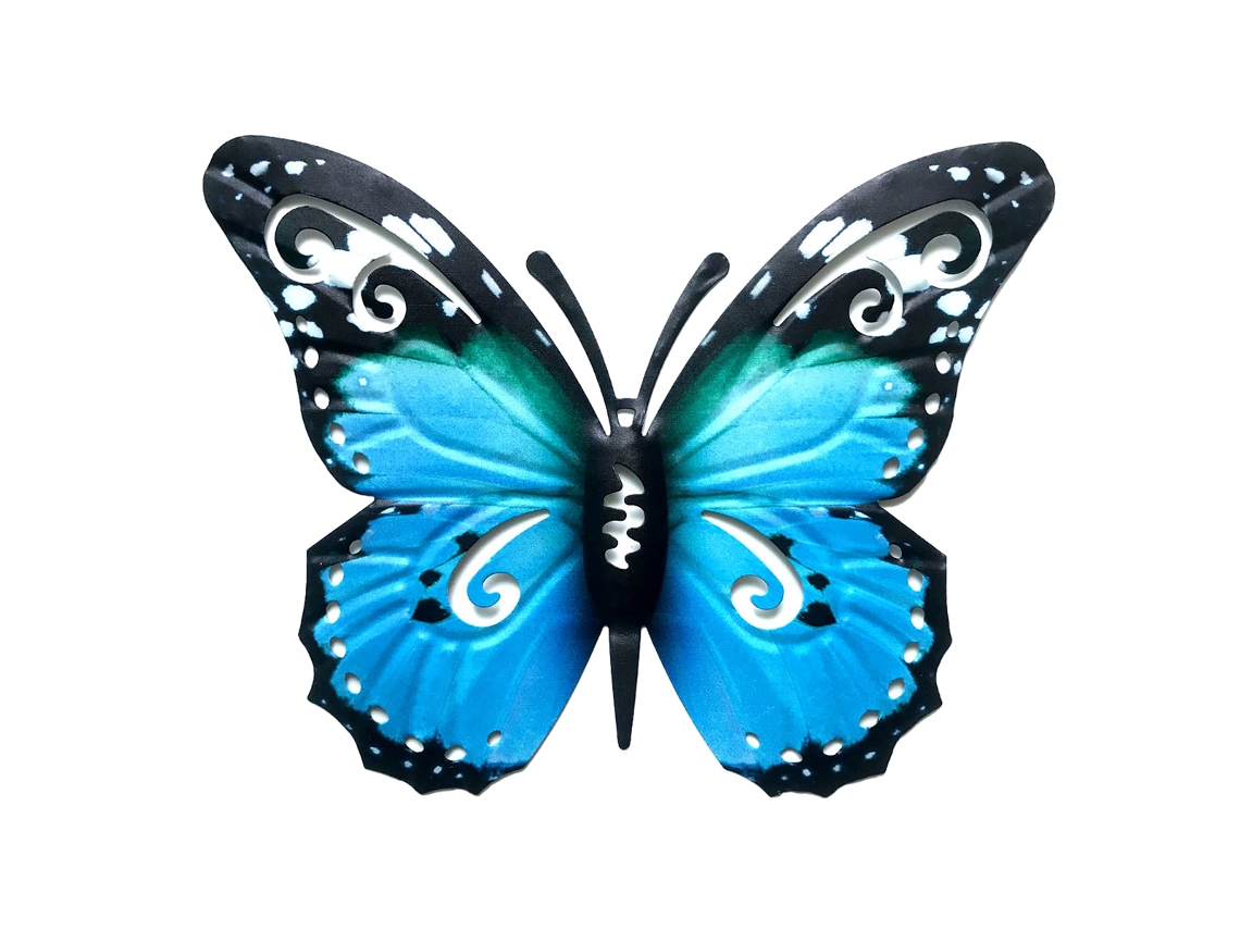 Borboleta de Metal para Decoração de Parede Escultura de Vidro para Jardim NEVEANCE