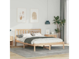Vidaxl Estrutura da Cama com Cabeceira Castanho 120 X 200 Cm