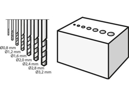 Conjunto de 7 Brocas de Precisão BOSCH 628