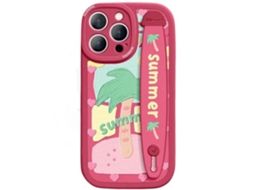 Capa Happy Summer para iPhone 11 pro max VEANXIN Vermelho