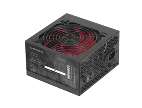 Fonte de alimentação Mars Gaming MPIII650/ 650 W/ Ventilador de 12 cm