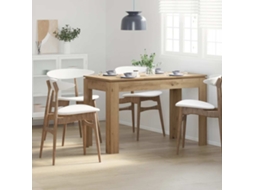 Vidaxl Mesa De Jantar 120x60x76cm Derivados Madeira Carvalho Artisiano