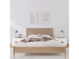 Vidaxl Mesas De Cabeceira 2 Pcs 40x34x35 Cm Pinho Maciço Branco