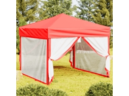 Vidaxl Tenda Para Festas Dobrável Com Paredes Laterais 3x3 M Vermelho