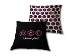 Almofada - Aymax - Squid Game - 35x35 Cm - Preto - Poliéster - Criança
