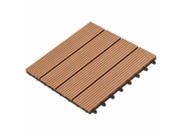 Vidaxl Telha De Deck 11 Pcs Castanho 30 X 30 Cm Wpc
