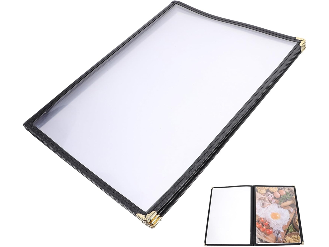 Pasta Cardápio Em Pvc, Estilo Caderno, Design Criativo E Cantos Arredondados Cozinha, Capa Transparente De
