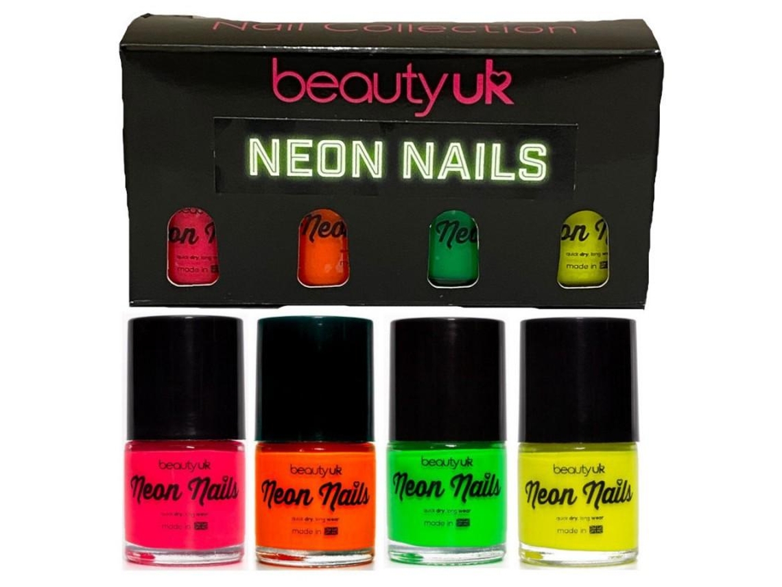 Beauty UK Neon Nail Polish Set 1 4x9ml