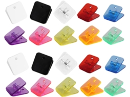 Upkoch 20 Clipes de Papel Quadrados de Plástico para Decoração Escolar, Acessórios de Mesa Versáteis E