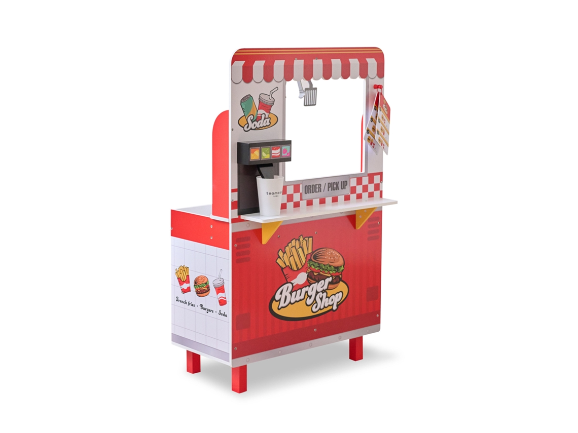 Hamburgueria Teamson Kids Flip Fry (vermelha / Grade / 29 Acessórios)