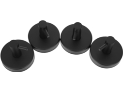 Conjunto De 4 Ganchos Sucção Para Chuveiro Banheiro, Sem Necessidade De Furar, Em Aço Inoxidável Preto