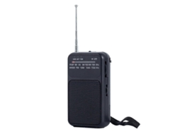 Rádio Portátil de Bolso Am/fm Estéreo 2 Bandas com Antena Telescópica e Fone Ouvido 3,5 Mm. GOKOCO
