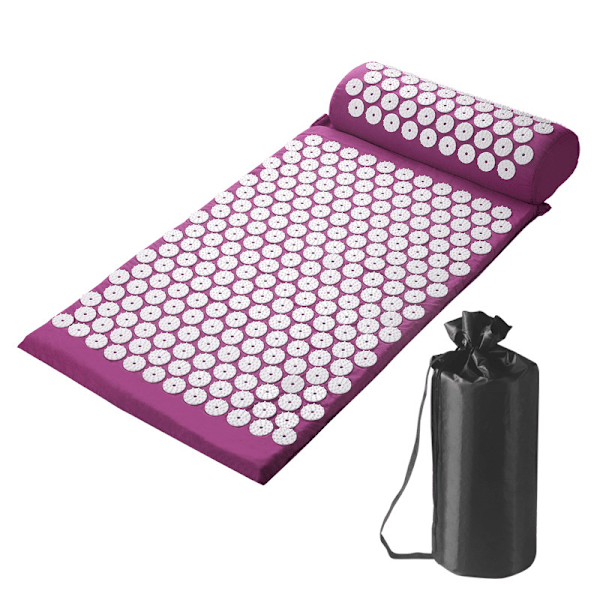 Conjunto De Tapete E Almofada Acupressão Com Bolsa, Tapete De Acupuntura Para Dores No Pescoço E Nas Costas, Relaxamento Muscular