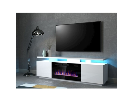 Móvel de Tv CAMA MEBLE Evakom Bi/Bi Branco Madeira Mdf Aglomerado 180x52x40 cm