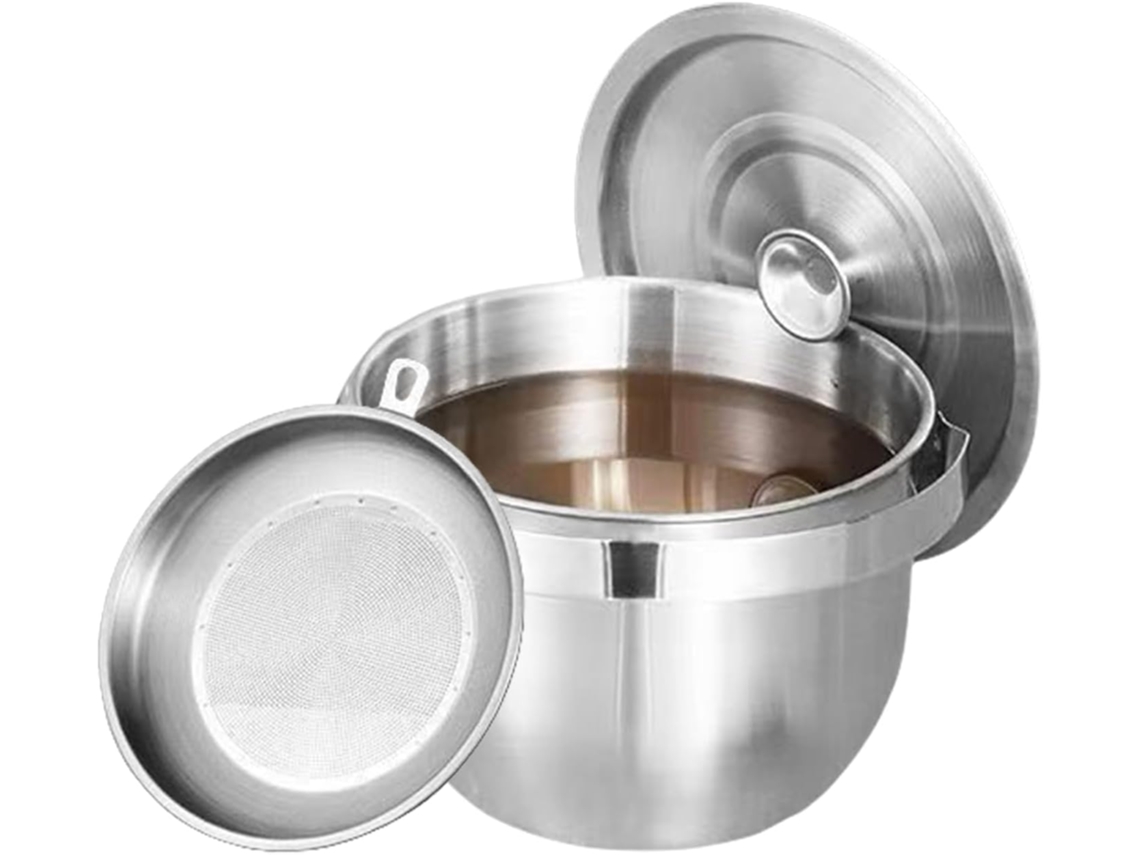 Para Camping Acessório De Cozinha Grande Em Aço Inoxidável Com Tampa E Alça Para Armazenamento De Gokoco