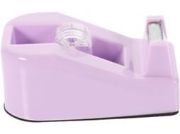 Dispensador de adesivo para mesa pequena, feito de polipropileno e alumínio, cor lavanda.