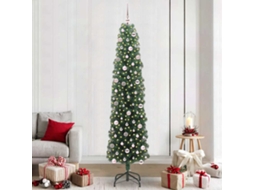 Vidaxl Árvore De Natal Artificial Verde 240 Cm Pvc E Aço E Plástico