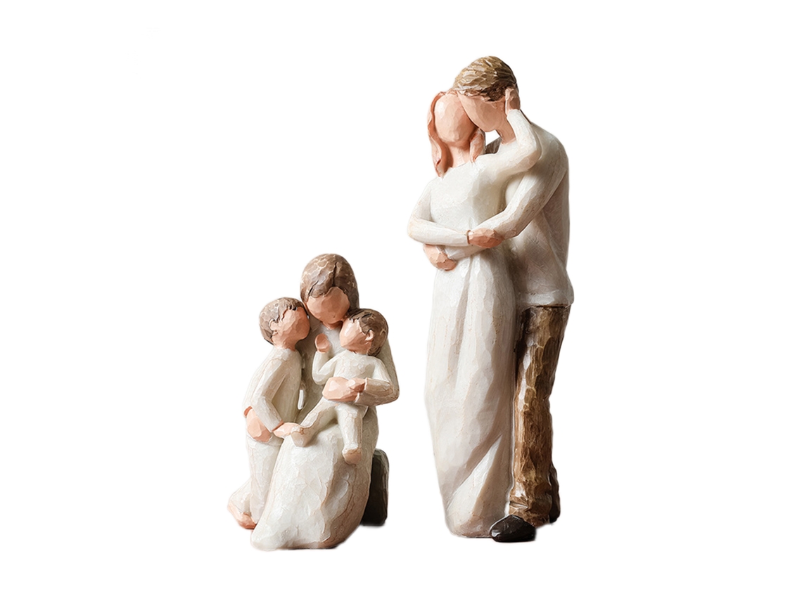Figurina De Família Decoração De Quarto Moderna Ornamento