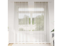 Vidaxl Cortina De Voile 2 Unid. Creme 225 X 140 Cm Poliéster