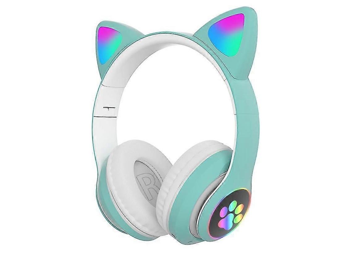 Fone de Ouvido Bluetooth com Orelhas de Gato LED TAISHENGDA com Microfone, Cartão Tf e Rádio FM