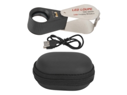 Lupa Para Joalheiros 10x Recarregável Plegável Com 6 Luzes Led E 7 Lâmpadas Uv Lupa De Bolso Para Joalheria