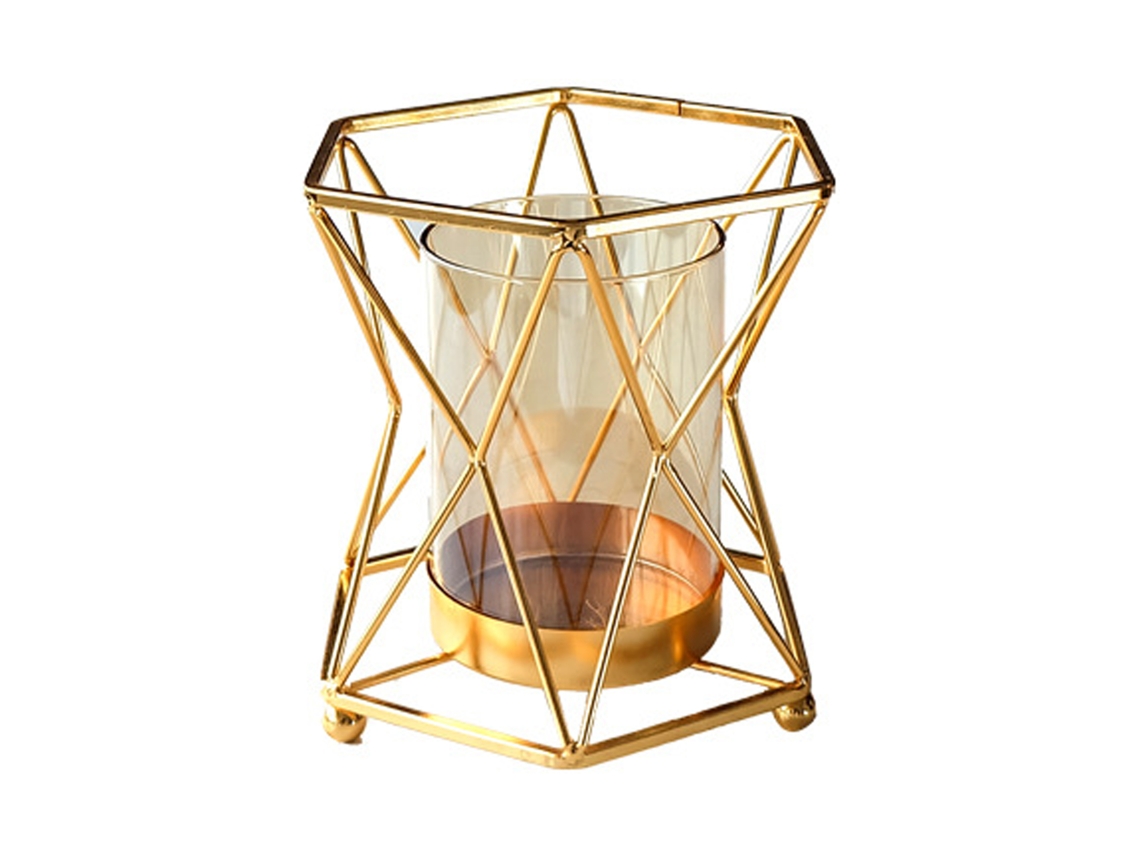 Laxiscreed Vaso De Vidro Hexagonal Transparente Para Arranjos Florais Iron Art