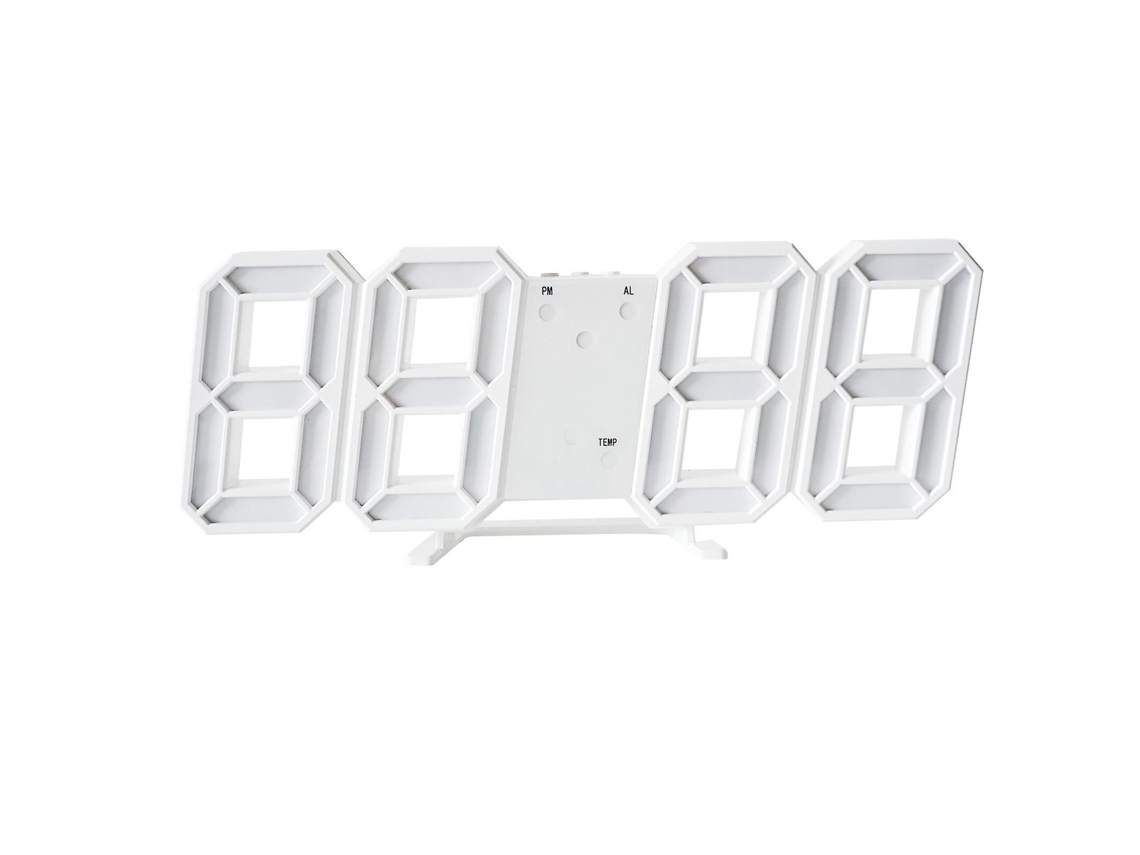 Despertador Digital 3d Multifuncional Com Função Soneca, Visor Led 12h/24h