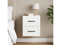 Vidaxl Gabinete De Canto Montado Na Parede Com Gaveta Branco Brilhante